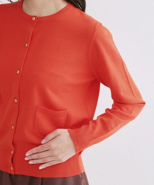 OPAQUE.CLIP / オペーク ドット クリップ カーディガン・ボレロ | ポケットクルーニットカーディガン／オーガニックコットン混【洗濯機OK】 | 詳細25