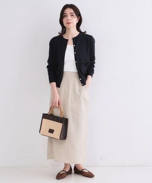 OPAQUE.CLIP / オペーク ドット クリップ カーディガン・ボレロ | ポケットクルーニットカーディガン／オーガニックコットン混【洗濯機OK】 | 詳細6