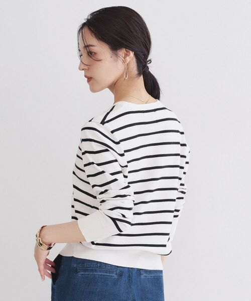 OPAQUE.CLIP / オペーク ドット クリップ カーディガン・ボレロ | ポケットクルーニットカーディガン／オーガニックコットン混【洗濯機OK】 | 詳細9