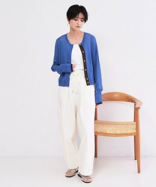 OPAQUE.CLIP / オペーク ドット クリップ カーディガン・ボレロ | 配色スナップニットカーディガン【洗濯機OK】 | 詳細10