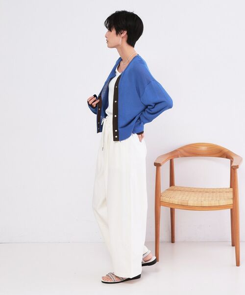 OPAQUE.CLIP / オペーク ドット クリップ カーディガン・ボレロ | 配色スナップニットカーディガン【洗濯機OK】 | 詳細11