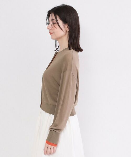 OPAQUE.CLIP / オペーク ドット クリップ カーディガン・ボレロ | 配色スナップニットカーディガン【洗濯機OK】 | 詳細14