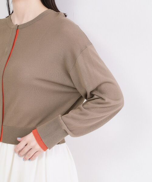 OPAQUE.CLIP / オペーク ドット クリップ カーディガン・ボレロ | 配色スナップニットカーディガン【洗濯機OK】 | 詳細18