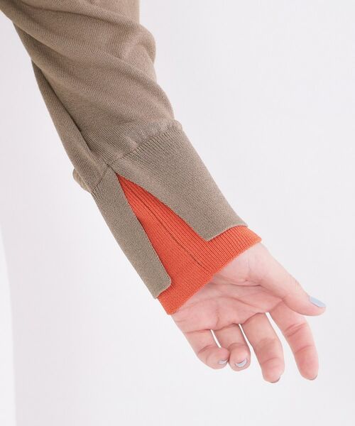 OPAQUE.CLIP / オペーク ドット クリップ カーディガン・ボレロ | 配色スナップニットカーディガン【洗濯機OK】 | 詳細19