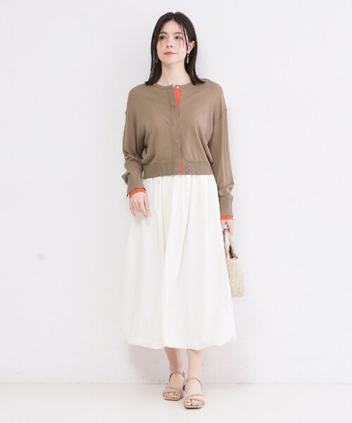 OPAQUE.CLIP / オペーク ドット クリップ カーディガン・ボレロ | 配色スナップニットカーディガン【洗濯機OK】 | 詳細6