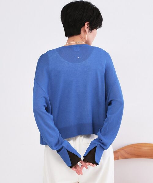 OPAQUE.CLIP / オペーク ドット クリップ カーディガン・ボレロ | 配色スナップニットカーディガン【洗濯機OK】 | 詳細9