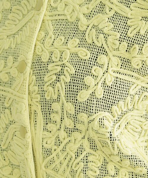 OPAQUE.CLIP / オペーク ドット クリップ カーディガン・ボレロ | 立体レースポロニットカーディガン【洗濯機OK】 | 詳細12