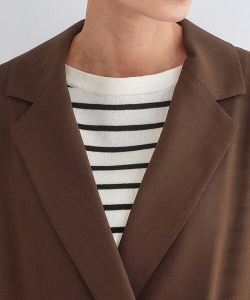 OPAQUE.CLIP / オペーク ドット クリップ テーラードジャケット | リネンライク5分袖テーラードジャケット【洗濯機OK／接触冷感／吸水速乾／防シワ】 | 詳細17