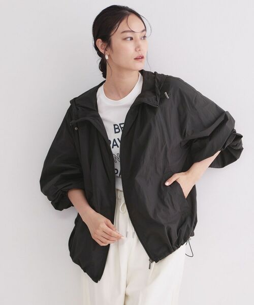 OPAQUE.CLIP / オペーク ドット クリップ レザーブルゾン・ジャケット | UV／撥水 ライトフーディブルゾン【洗濯機OK】（ブラック(019)）