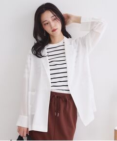 OPAQUE.CLIP / オペーク ドット クリップ テーラードジャケット | 2WAYスリーブシアーテーラードジャケット【洗濯機OK】