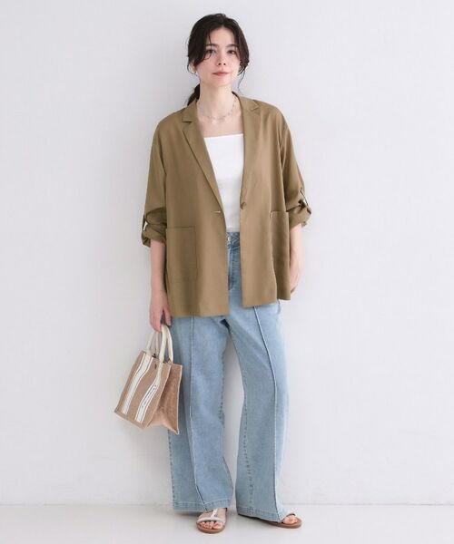 OPAQUE.CLIP / オペーク ドット クリップ テーラードジャケット | 2WAYスリーブシアーテーラードジャケット【洗濯機OK】 | 詳細11