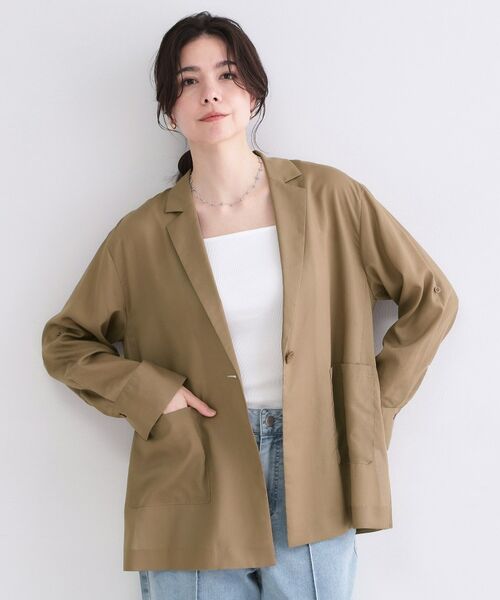 OPAQUE.CLIP / オペーク ドット クリップ テーラードジャケット | 2WAYスリーブシアーテーラードジャケット【洗濯機OK】 | 詳細8