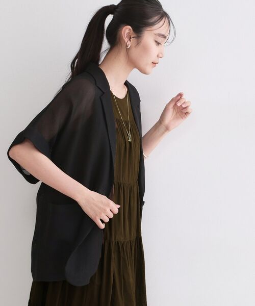 OPAQUE.CLIP / オペーク ドット クリップ テーラードジャケット | メッシュテーラードジャケット【洗濯機洗い可】 | 詳細1