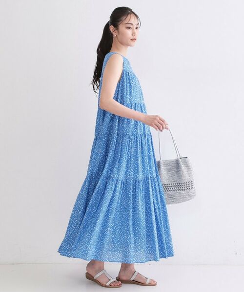 OPAQUE.CLIP / オペーク ドット クリップ ロング・マキシ丈ワンピース | ティアードサマードレス／オーガニックコットン混【洗濯機OK】 | 詳細15