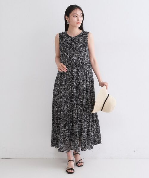 OPAQUE.CLIP / オペーク ドット クリップ ロング・マキシ丈ワンピース | ティアードサマードレス／オーガニックコットン混【洗濯機OK】 | 詳細18