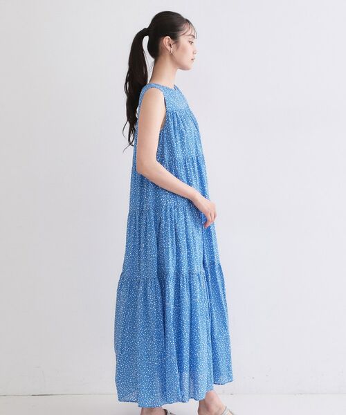 OPAQUE.CLIP / オペーク ドット クリップ ロング・マキシ丈ワンピース | ティアードサマードレス／オーガニックコットン混【洗濯機OK】 | 詳細22