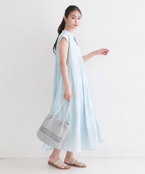 OPAQUE.CLIP / オペーク ドット クリップ ロング・マキシ丈ワンピース | インドコットンアイレット刺繍ワンピース【手洗い可】 | 詳細11