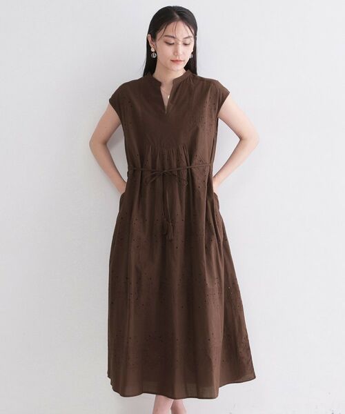 OPAQUE.CLIP / オペーク ドット クリップ ロング・マキシ丈ワンピース | インドコットンアイレット刺繍ワンピース【手洗い可】 | 詳細14