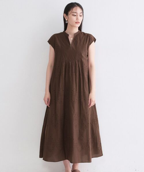 OPAQUE.CLIP / オペーク ドット クリップ ロング・マキシ丈ワンピース | インドコットンアイレット刺繍ワンピース【手洗い可】 | 詳細17