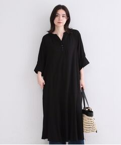 OPAQUE.CLIP / オペーク ドット クリップ ロング・マキシ丈ワンピース | レーヨン／麻キーネックロングワンピース【洗える】