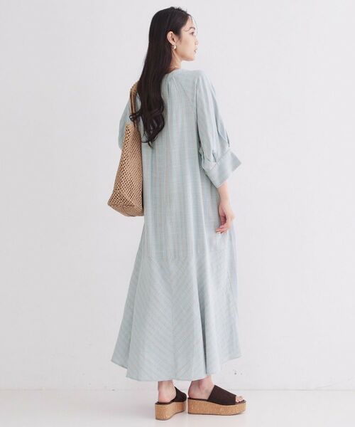 OPAQUE.CLIP / オペーク ドット クリップ ロング・マキシ丈ワンピース | レーヨン／麻キーネックロングワンピース【洗える】 | 詳細11