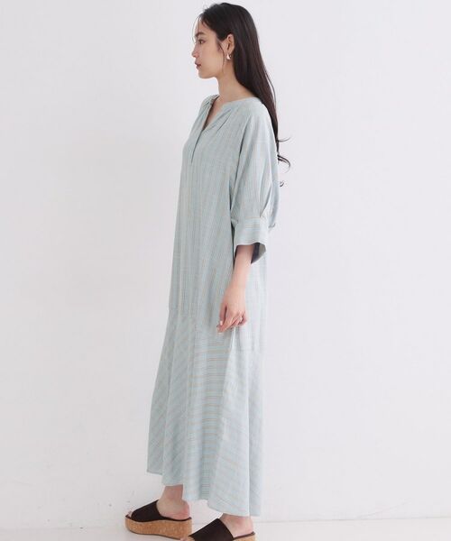 OPAQUE.CLIP / オペーク ドット クリップ ロング・マキシ丈ワンピース | レーヨン／麻キーネックロングワンピース【洗える】 | 詳細14