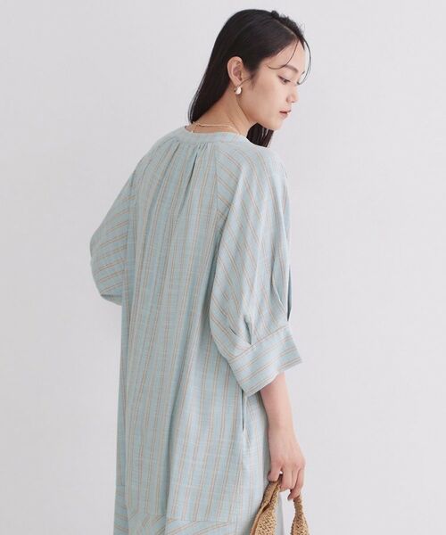 OPAQUE.CLIP / オペーク ドット クリップ ロング・マキシ丈ワンピース | レーヨン／麻キーネックロングワンピース【洗える】 | 詳細9