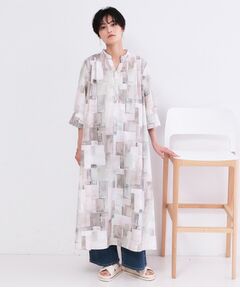 OPAQUE.CLIP / オペーク ドット クリップ ロング・マキシ丈ワンピース | アート柄プリントワンピース【洗濯機OK】