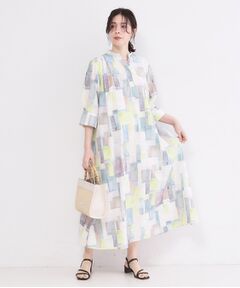 OPAQUE.CLIP / オペーク ドット クリップ ロング・マキシ丈ワンピース | アート柄プリントワンピース【洗濯機OK】