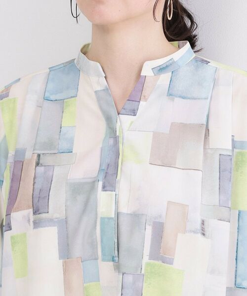 OPAQUE.CLIP / オペーク ドット クリップ ロング・マキシ丈ワンピース | アート柄プリントワンピース【洗濯機OK】 | 詳細12