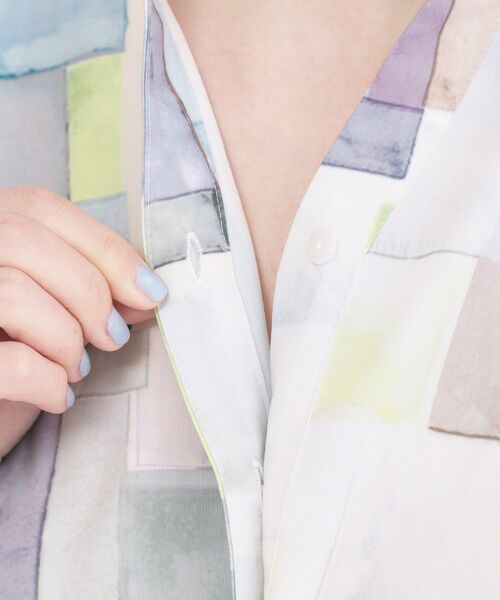 OPAQUE.CLIP / オペーク ドット クリップ ロング・マキシ丈ワンピース | アート柄プリントワンピース【洗濯機OK】 | 詳細13