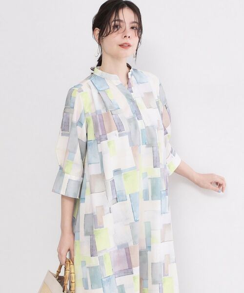 OPAQUE.CLIP / オペーク ドット クリップ ロング・マキシ丈ワンピース | アート柄プリントワンピース【洗濯機OK】 | 詳細5