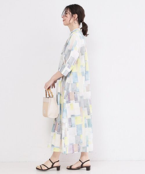 OPAQUE.CLIP / オペーク ドット クリップ ロング・マキシ丈ワンピース | アート柄プリントワンピース【洗濯機OK】 | 詳細7