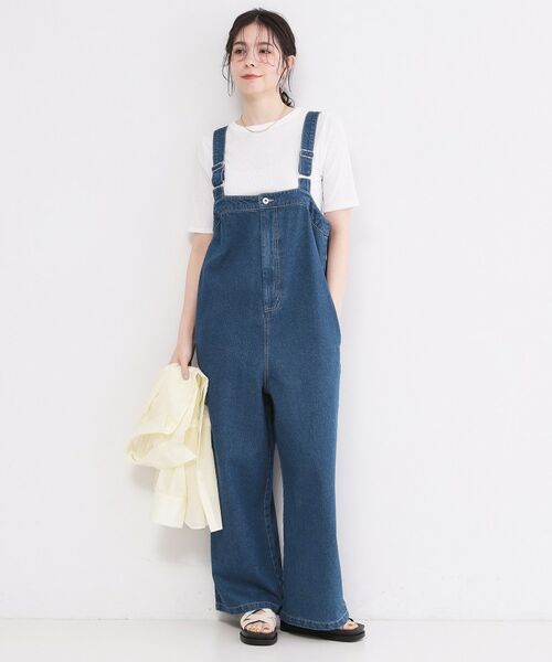 OPAQUE.CLIP / オペーク ドット クリップ サロペット・オールインワン | デニムサロペット【洗濯機ＯＫ】（ブルー(093)）