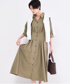 OPAQUE.CLIP / オペーク ドット クリップ ロング・マキシ丈ワンピース | ウエストタック フレアワンピース【洗濯機OK／イージーアイロン】