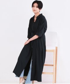 OPAQUE.CLIP / オペーク ドット クリップ ロング・マキシ丈ワンピース | ウエストタック フレアワンピース【洗濯機OK／イージーアイロン】