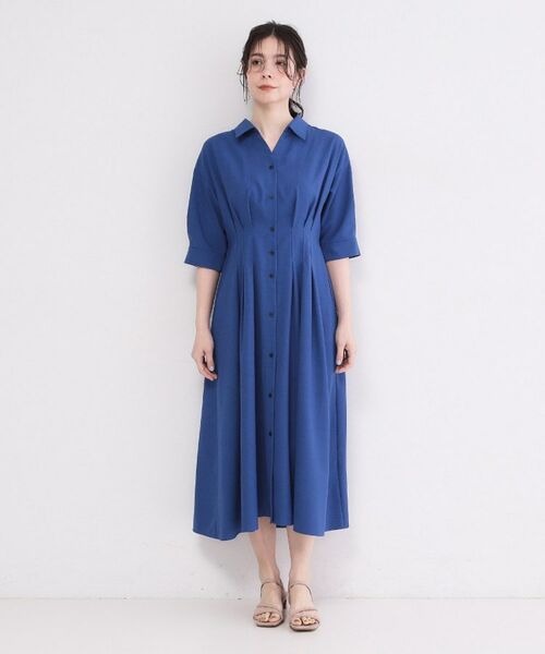 OPAQUE.CLIP / オペーク ドット クリップ ロング・マキシ丈ワンピース | ウエストタック フレアワンピース【洗濯機OK／イージーアイロン】 | 詳細13