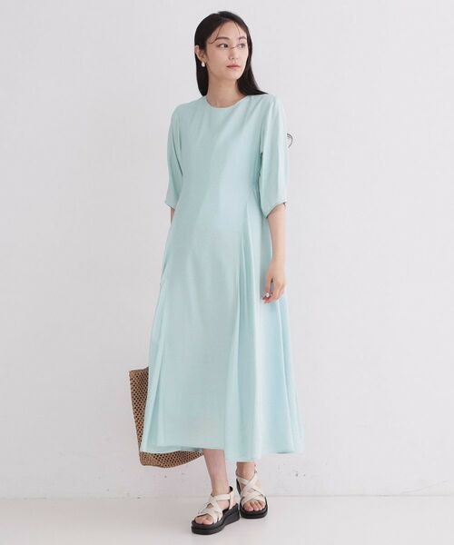 OPAQUE.CLIP / オペーク ドット クリップ ロング・マキシ丈ワンピース | 切り替えデザインフレアワンピース【洗濯機OK】 | 詳細10