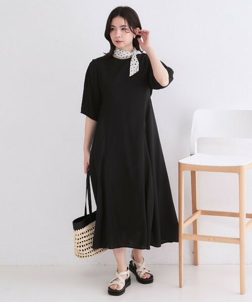 OPAQUE.CLIP / オペーク ドット クリップ ロング・マキシ丈ワンピース | 切り替えデザインフレアワンピース【洗濯機OK】 | 詳細2