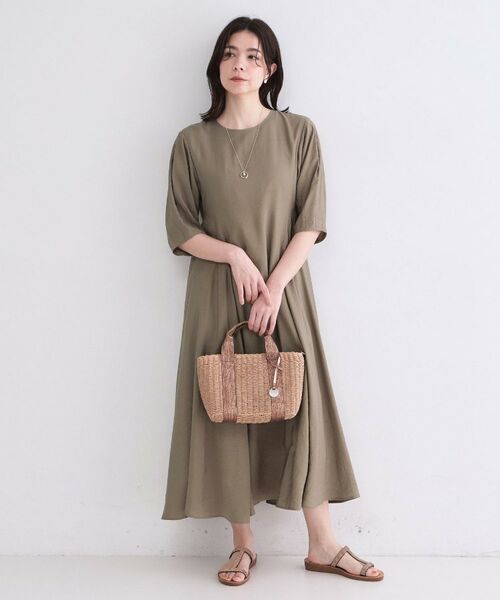 OPAQUE.CLIP / オペーク ドット クリップ ロング・マキシ丈ワンピース | 切り替えデザインフレアワンピース【洗濯機OK】 | 詳細6