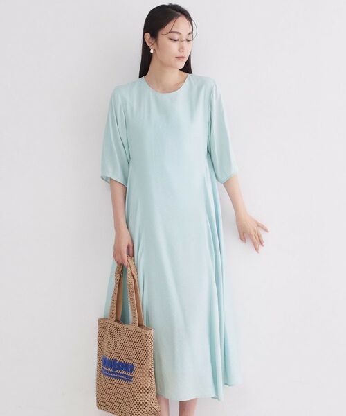 OPAQUE.CLIP / オペーク ドット クリップ ロング・マキシ丈ワンピース | 切り替えデザインフレアワンピース【洗濯機OK】 | 詳細9