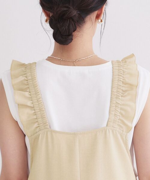 OPAQUE.CLIP / オペーク ドット クリップ サロペット・オールインワン | フリルショルダーサロペット【洗濯機OK】 | 詳細13