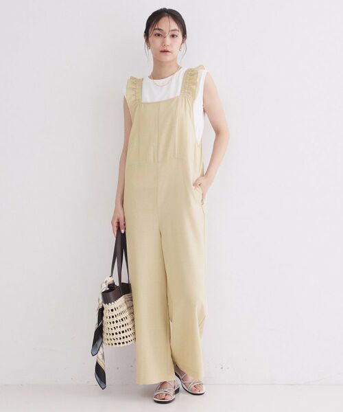 OPAQUE.CLIP / オペーク ドット クリップ サロペット・オールインワン | フリルショルダーサロペット【洗濯機OK】 | 詳細6