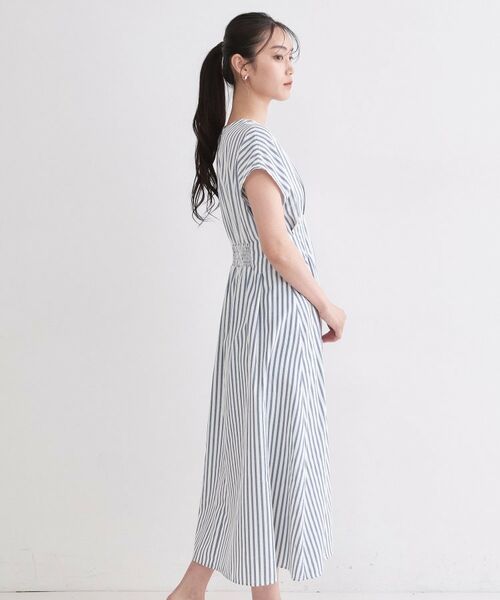 OPAQUE.CLIP / オペーク ドット クリップ ロング・マキシ丈ワンピース | Vネックウエストタックワンピース【イージーアイロン/洗濯機OK】 | 詳細28