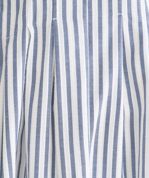 OPAQUE.CLIP / オペーク ドット クリップ ロング・マキシ丈ワンピース | ストライプ Vネックウエストタックワンピース【イージーアイロン/洗濯機OK】 | 詳細4