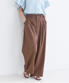 OPAQUE.CLIP / オペーク ドット クリップ パンツ | 透け防止2タックワイドパンツ【洗濯機OK／防シワ／吸水速乾／UVケア】