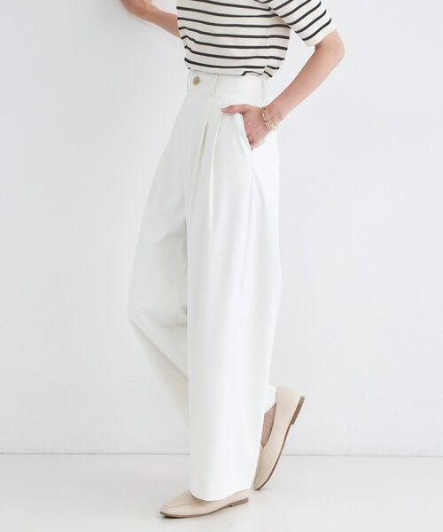 OPAQUE.CLIP / オペーク ドット クリップ パンツ | 透け防止2タックワイドパンツ【洗濯機OK／防シワ／吸水速乾／UVケア】 | 詳細1