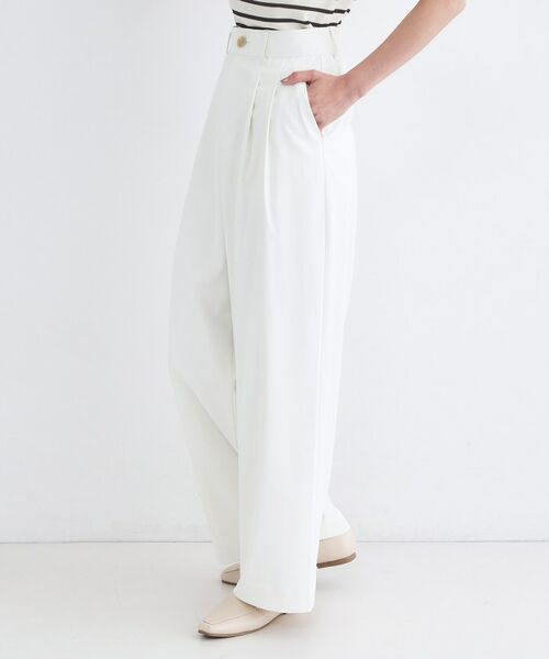 OPAQUE.CLIP / オペーク ドット クリップ パンツ | 透け防止2タックワイドパンツ【洗濯機OK／防シワ／吸水速乾／UVケア】 | 詳細10