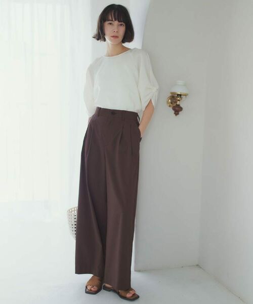 OPAQUE.CLIP / オペーク ドット クリップ パンツ | 【吸水速乾/UVケア】透け防止2タックワイドパンツ《防シワ/洗濯機OK》 | 詳細16