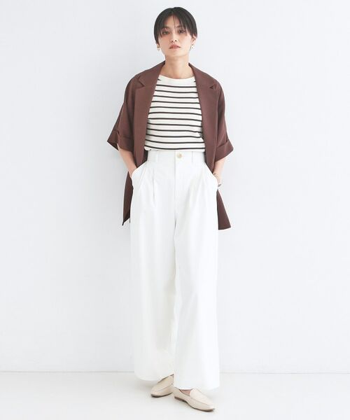 OPAQUE.CLIP / オペーク ドット クリップ パンツ | 透け防止2タックワイドパンツ【洗濯機OK／防シワ／吸水速乾／UVケア】 | 詳細2